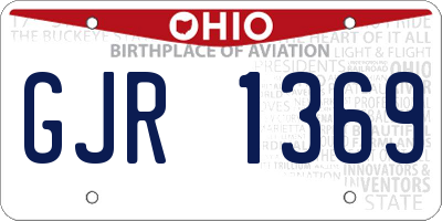 OH license plate GJR1369