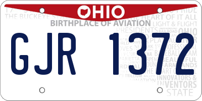 OH license plate GJR1372