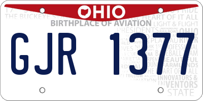 OH license plate GJR1377