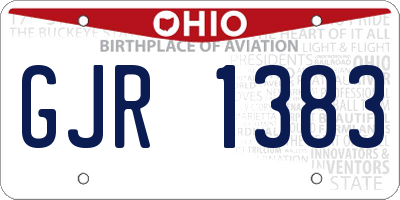 OH license plate GJR1383