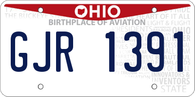 OH license plate GJR1391
