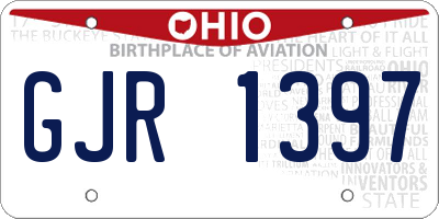 OH license plate GJR1397