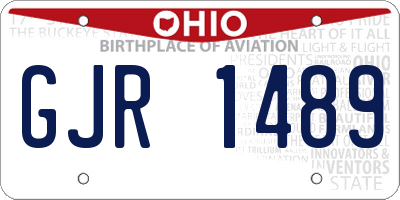 OH license plate GJR1489