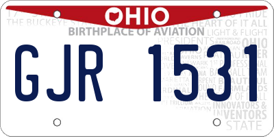 OH license plate GJR1531