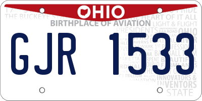 OH license plate GJR1533