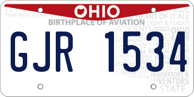 OH license plate GJR1534