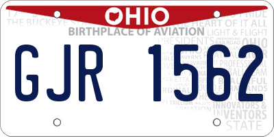 OH license plate GJR1562
