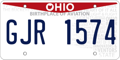 OH license plate GJR1574