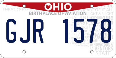 OH license plate GJR1578