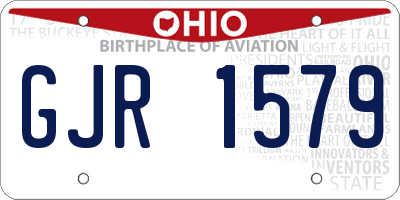 OH license plate GJR1579