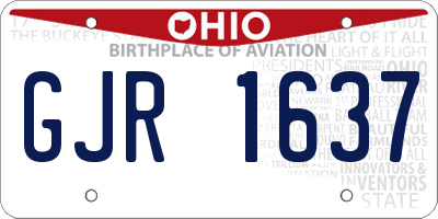 OH license plate GJR1637