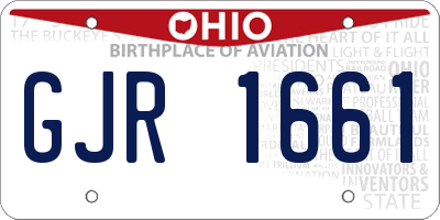 OH license plate GJR1661