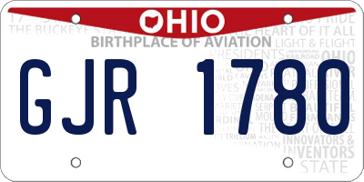 OH license plate GJR1780