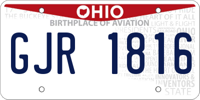 OH license plate GJR1816