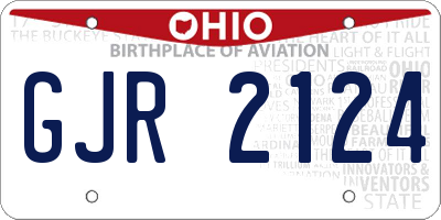 OH license plate GJR2124