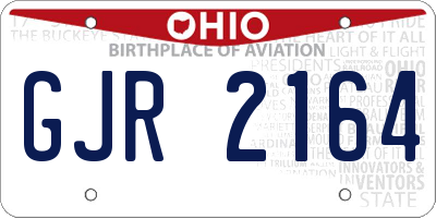 OH license plate GJR2164