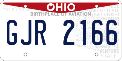 OH license plate GJR2166