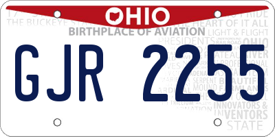 OH license plate GJR2255