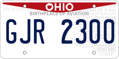 OH license plate GJR2300