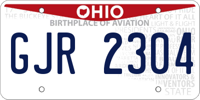 OH license plate GJR2304