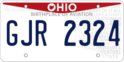 OH license plate GJR2324