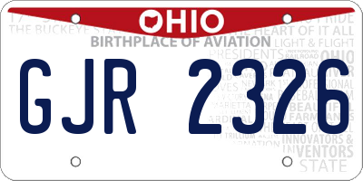 OH license plate GJR2326