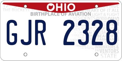 OH license plate GJR2328