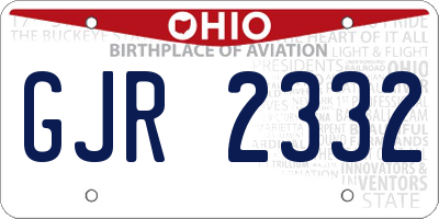 OH license plate GJR2332