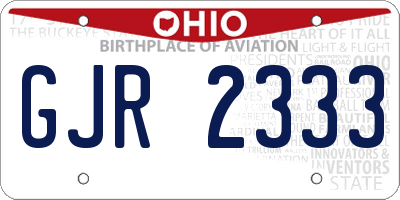 OH license plate GJR2333