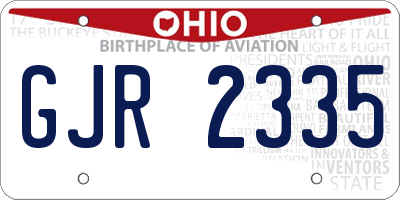 OH license plate GJR2335