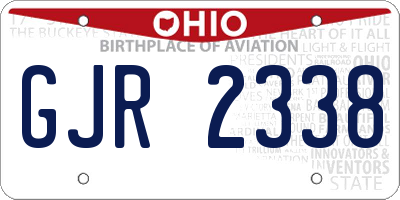 OH license plate GJR2338