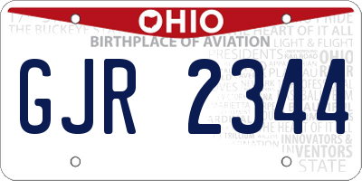 OH license plate GJR2344