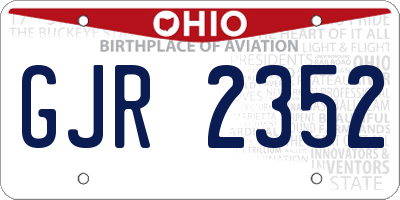 OH license plate GJR2352