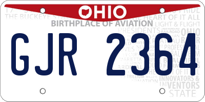 OH license plate GJR2364