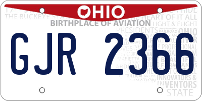 OH license plate GJR2366