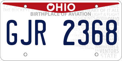 OH license plate GJR2368