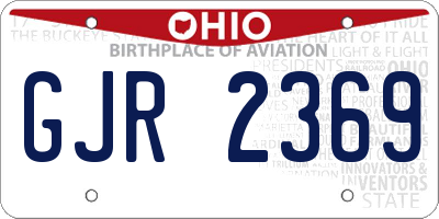 OH license plate GJR2369