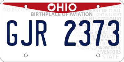 OH license plate GJR2373