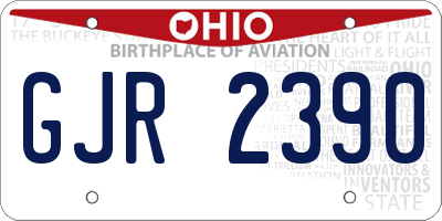 OH license plate GJR2390