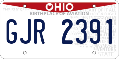 OH license plate GJR2391