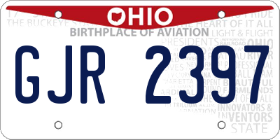 OH license plate GJR2397