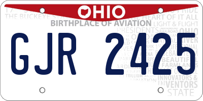 OH license plate GJR2425