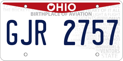OH license plate GJR2757