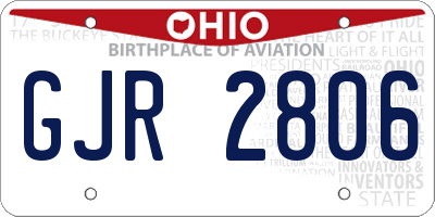 OH license plate GJR2806