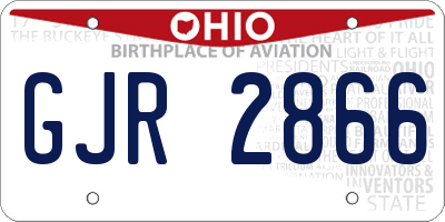 OH license plate GJR2866