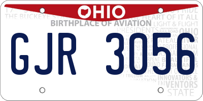 OH license plate GJR3056