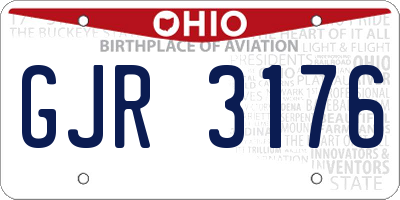 OH license plate GJR3176