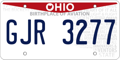 OH license plate GJR3277