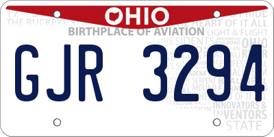 OH license plate GJR3294