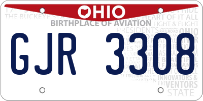OH license plate GJR3308